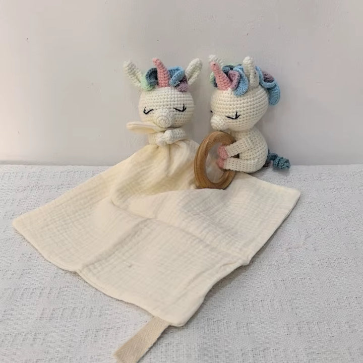 Customized Baby Teether and Bib Set Blanket