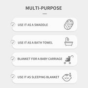 Baby Swaddle Blanket All Season Breathable Blankets Newborn Bath Towel Various Patterns Multifunctio Use in Daily Life